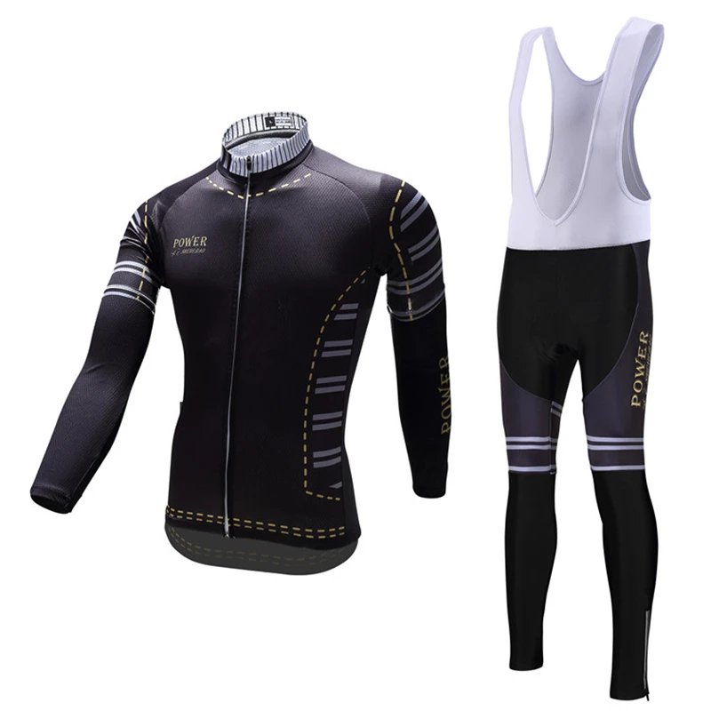 Зимние для мужчин с длинным рукавом велосипедная форма Team Pro дышащий майки