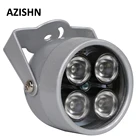 AZISHN CCTV LED S 4 массива светодиодный к светодиодный осветитель светильник к Инфракрасный Водонепроницаемый ночное видение CCTV заполнясветильник для камеры видеонаблюдения ip-камера