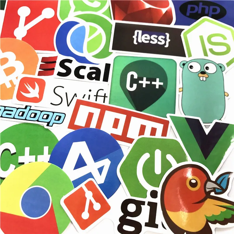 50 шт./лот интернет Java JS Php Html облачный Docker язык программирования биткоинов APP