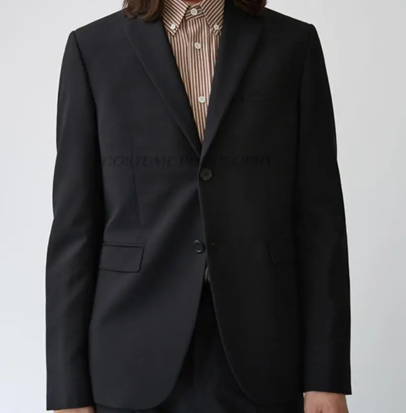 

S-6XL / Hot / Spring Men's New Fashion Personalized Large size customizatio Slim and simple classic suit