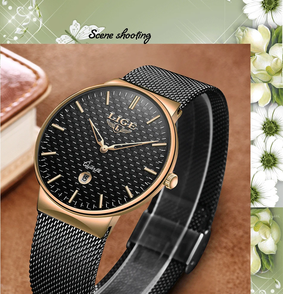 Reloj Mujer LIGE модные роскошные Брендовые женские кварцевые часы для Montre Femme женские часы Relogio Feminino женские золотые часы