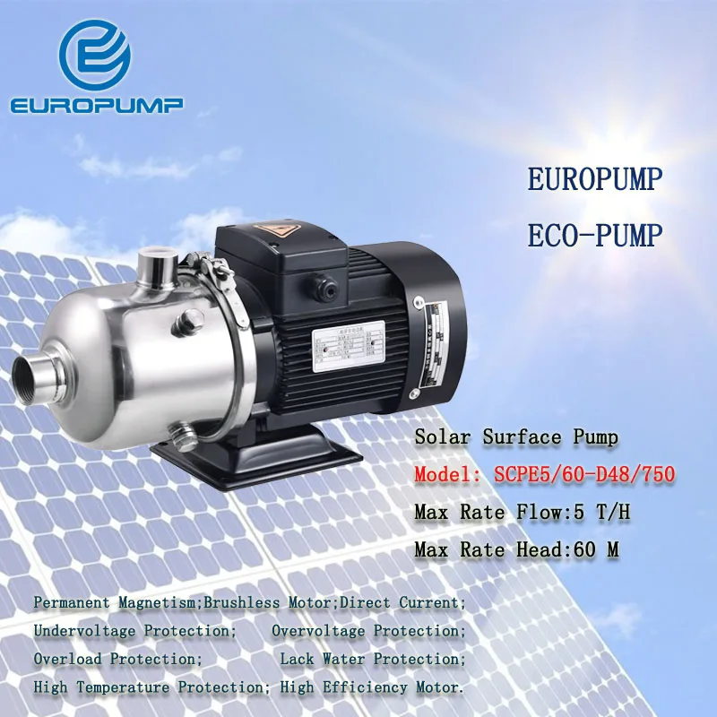Модель EUROPUMP (SCPE5/60 d48/750) DHL FEDEX IE TNT Бесплатная доставка качественный 1HP
