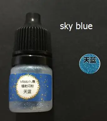 sky blue Блестящий лазерный порошок, сделай сам, полимерный наполнитель для изготовления украшений, кабошоны, украшение для ногтей, блестящая Галактическая звезда, наполнители для рукоделия - Цвет: sky blue