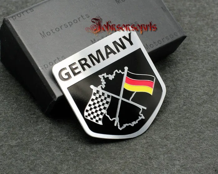 

10 Pcs GERMANY Flag car emblem sticker 3D Aluminum Badges Emblem car sticker 50mm*50mm good quality car body sticker