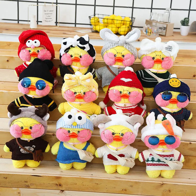1 шт. 28 см Kawaii LaLafanfan кафе Mimi утенок плюшевая игрушка милая утка фаршированная кукла плюшевые куклы-животные детские игрушки подарок на день рождения