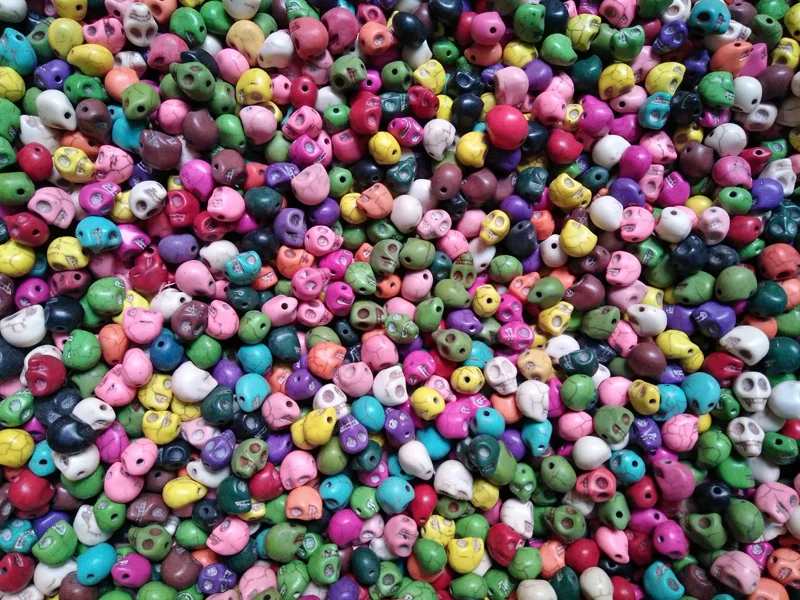

40pcs/lot Mix color Stone beads 9mm*8mm*7mm Turquois beads for jewelry making