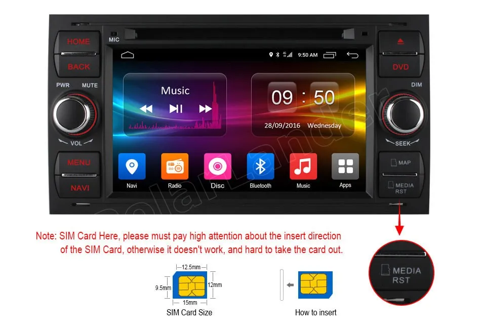 Автомобильный DVD-плеер с bluetooth 7-дюймовый GPS-навигация сенсорный экран радио видео