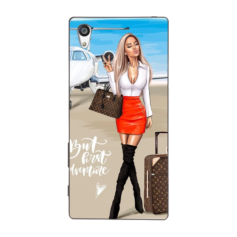 fashion Charming Painting Women TPU soft case Cover For Sony Xperia Z Z1 Z2 Z3 Z4 Z5 compact Premium shell Coque |