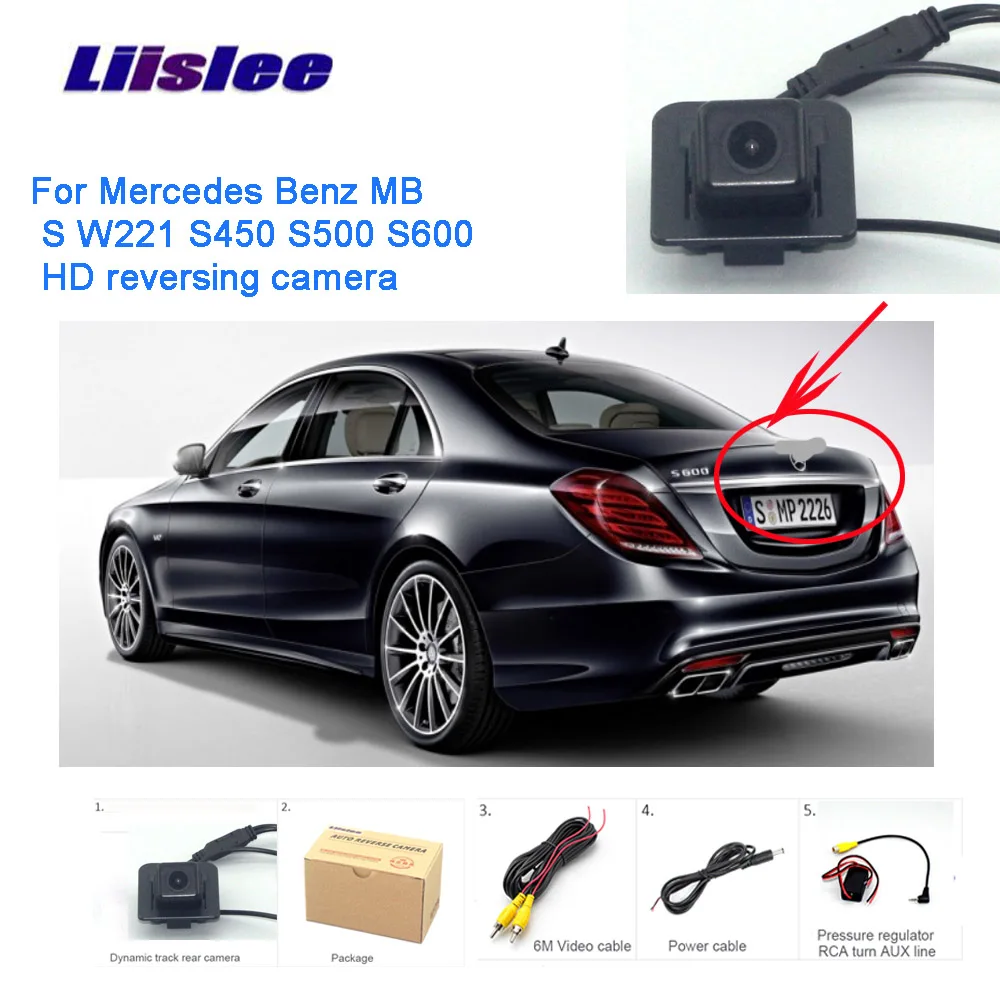 Liislee HD камера заднего вида CCD для Mercedes Benz S W221 S450 S500 S600 парковочная вида|Камеры авто|