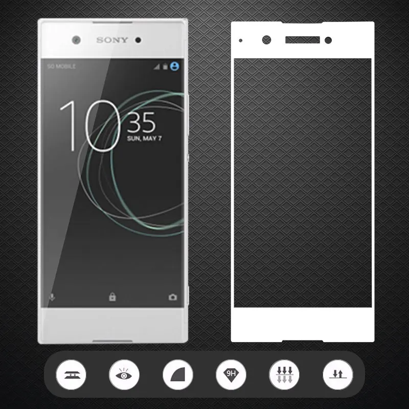 Закаленное стекло с полным покрытием для Sony XA1 Защитное экрана Xperia / Dual G3112 5 0 дюйма