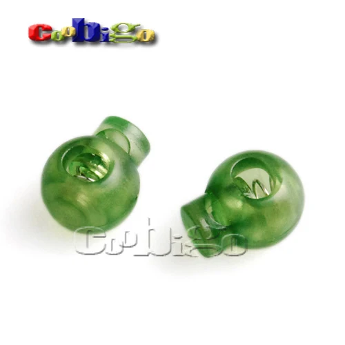 Green 5 шт. Пластик Красочный прозрачный шар круглый шнур замок рычажный зажим фиксаторы уход за кожей лица прозрачный Мороз Для украшения обуви веревка Комплектующие для самостоятельной сборки - Цвет: Green