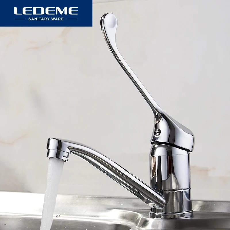 LEDEME Смеситель для кухни с гайкой латунь Цвет: хром L4579 2|torneira cozinha|hot kitchenkitchen tap |