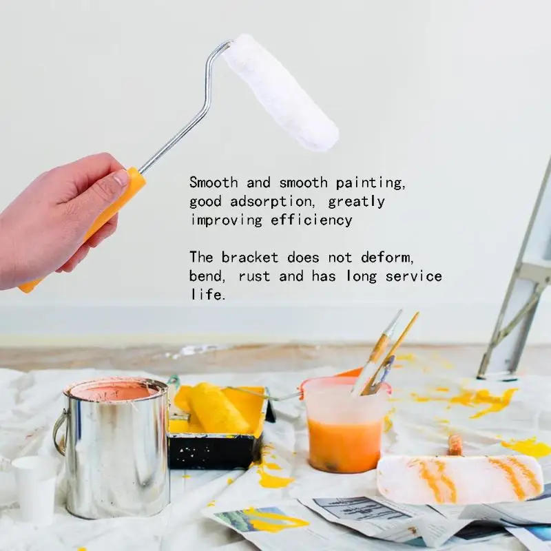 

Home Painting Brush Wall Paint Roller with 10pcs Replacement Roller Covers Wall Paint Brush Set Decor Tools 2019 NEW