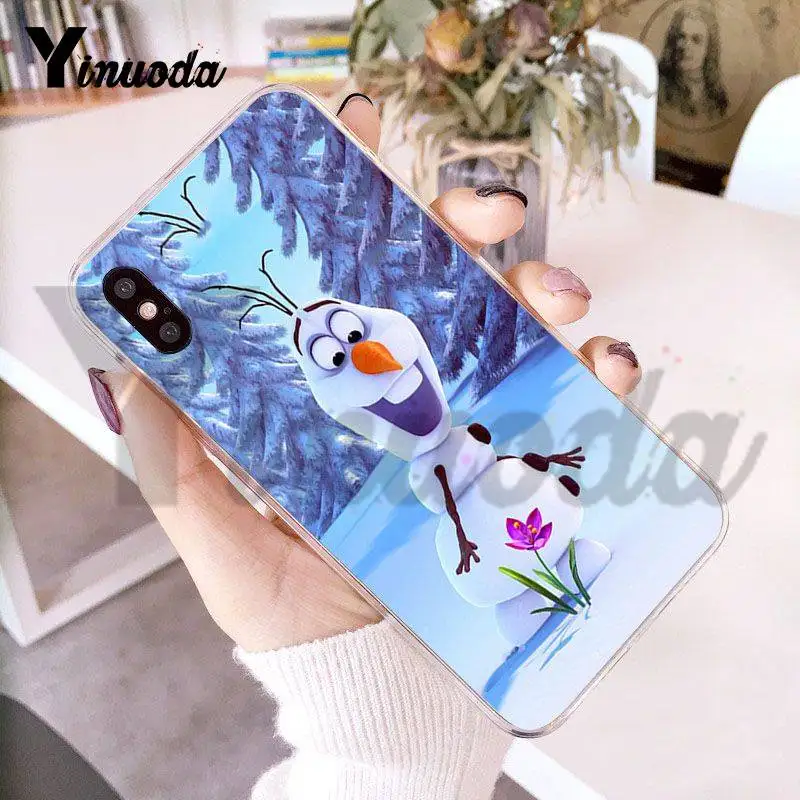Yinuoda Олаф снеговик Coque Shell чехол для телефона для iPhone 8 7 6 6S Plus X 5 5S SE 5C XS XR чехол s11 11pro 11promax
