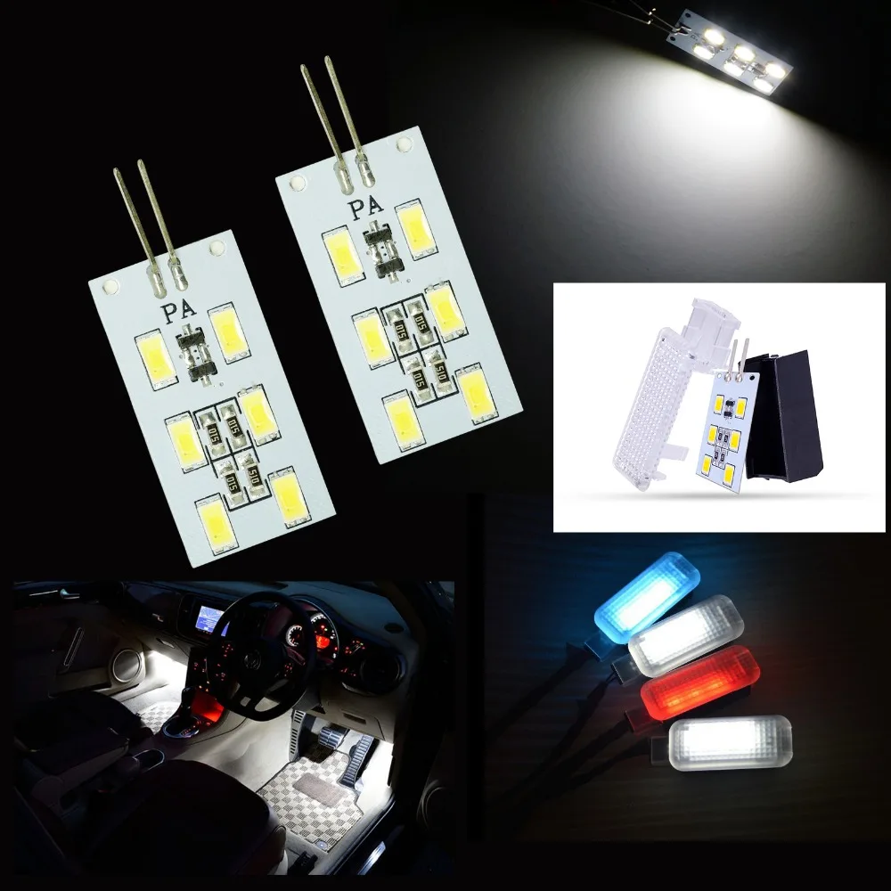 PA LED 2 шт. x для Audi 5630 6SMD Footwell перчаточный ящик светодиодный свет белый модуль PCB 12