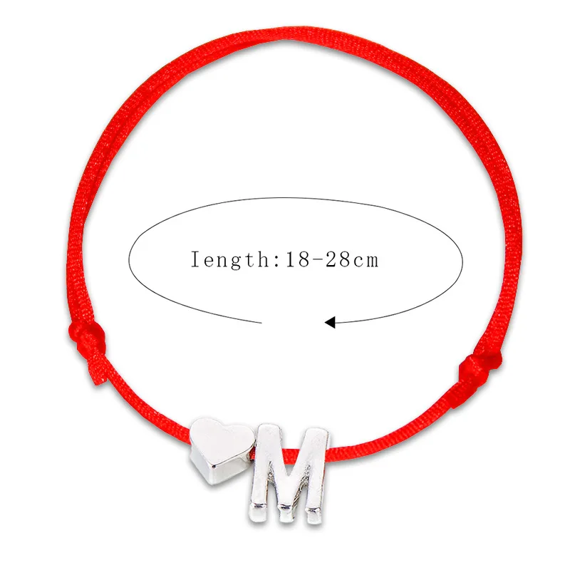 Новинка браслеты для пар с 26 буквами в форме сердца звеньев женщин и мужчин