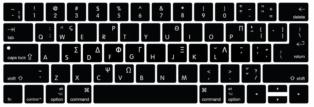 Универсальный чехол-клавиатура для MacBook Pro retina 1" 15", датский, немецкий, греческий, японский, корейский, шведский, тайский, швейцарский