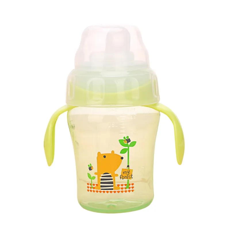 1 шт. Детская Бутылочка с оленем и ручкой 240 мл|baby drinking bottle|baby straw bottlebaby bottle with |