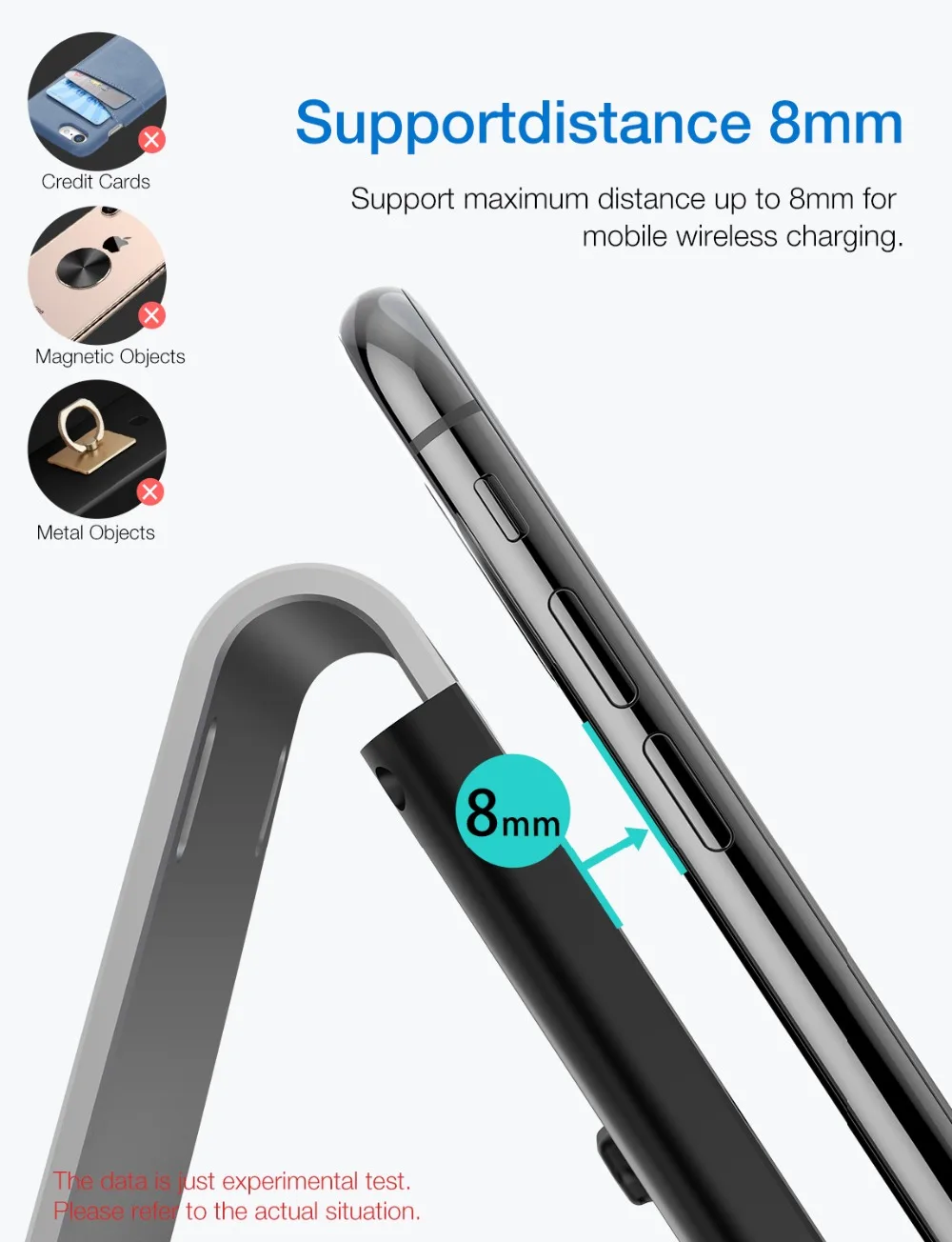 Bestand 2 в 1 Подставка для airpods Беспроводной зарядки планшета на стол Док-станция для iPhone X/8 Plus/8 Plus/7 Plus