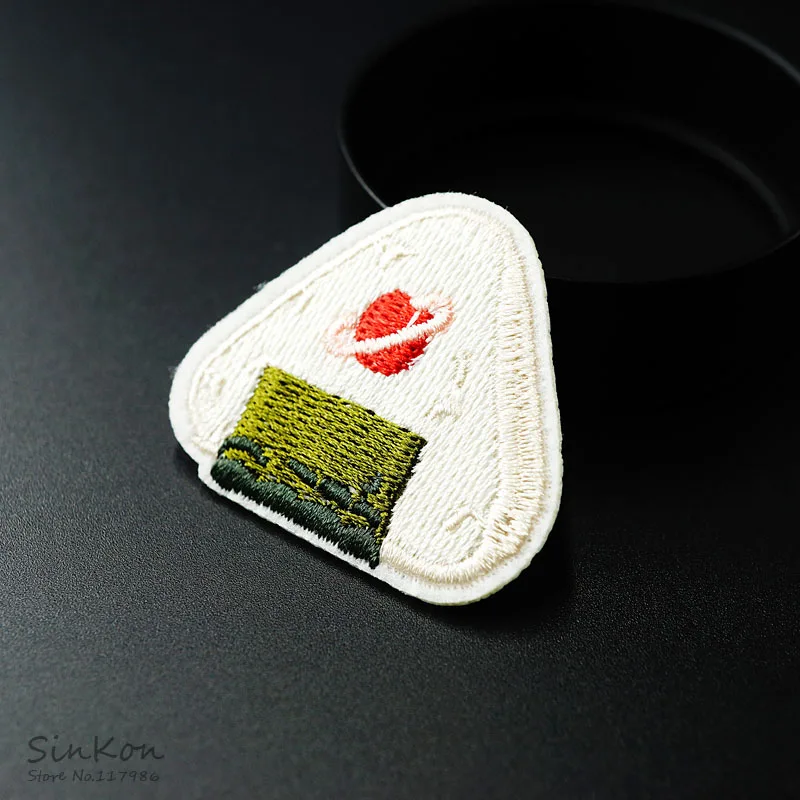 Rice Balls Size:3.5x4.0cm Iron On Badge Patch Embroidered Applique Sewing Clothes Stickers Garment Apparel Accessories | Дом и сад