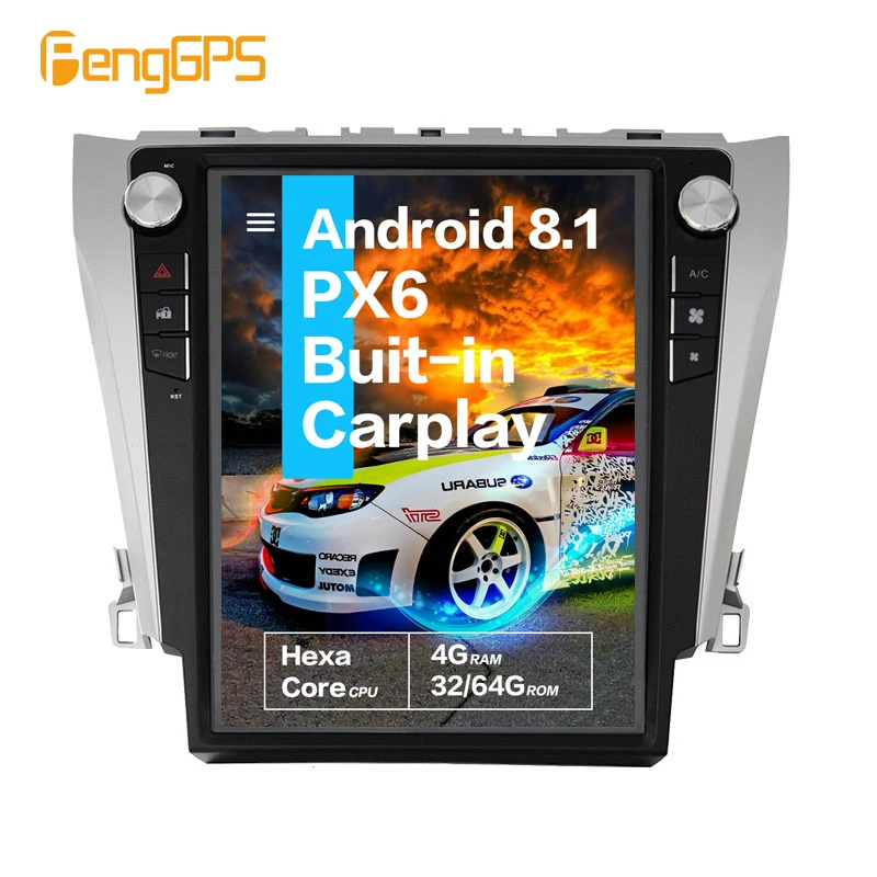 Автомобильный мультимедийный плеер для Toyota Camry 2012 2017 стерео аудио Радио Android px6 tesla