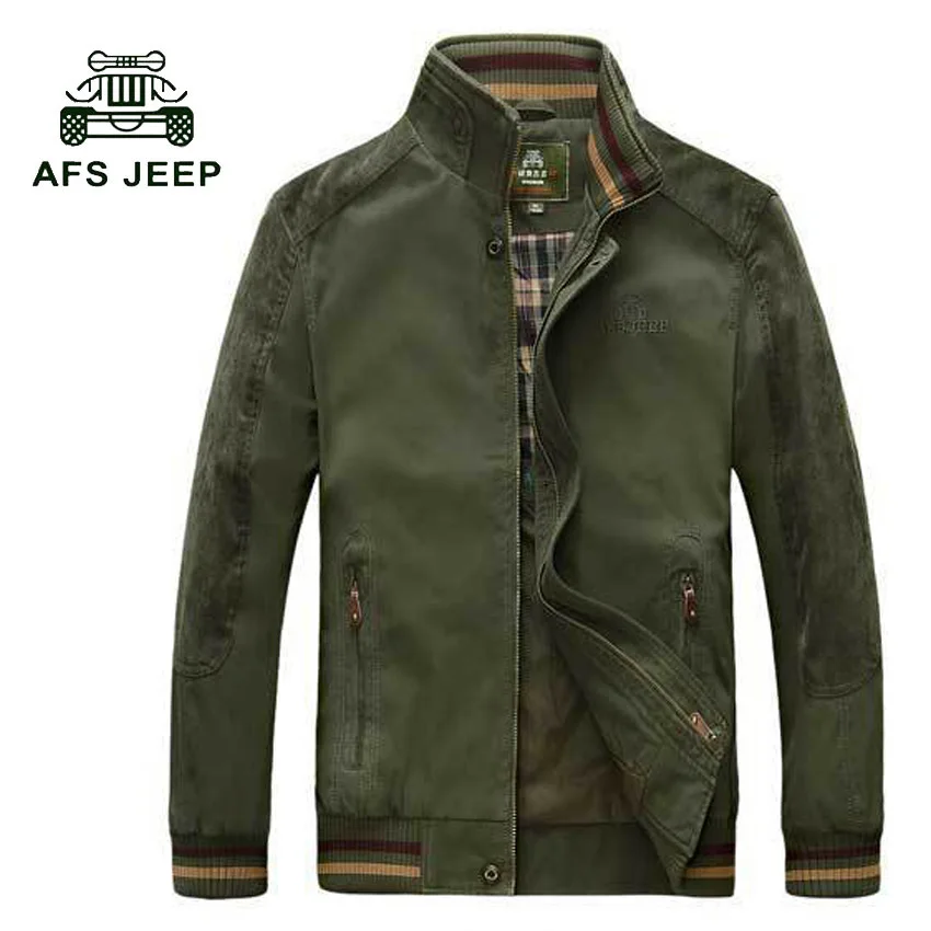 AFS JEEP Новая Осенняя Модная брендовая куртка мужская ветровка со стоячим