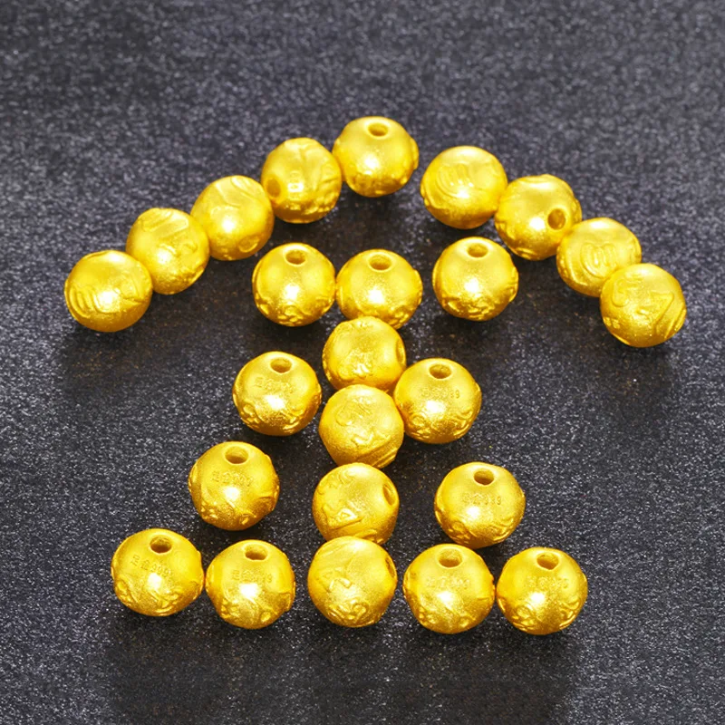 10 шт./лот чистый золотой цвет амулеты бусины овальный шар Микс свадебные