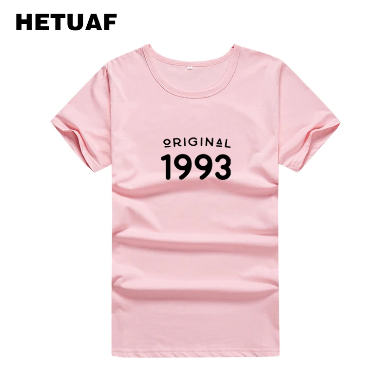 HETUAF корейский стиль 1993 женская футболка с принтом букв летние 2018 в стиле улззанг