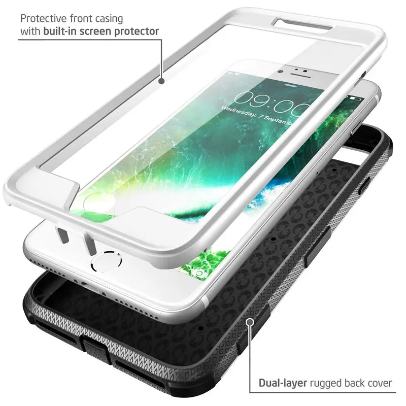 Для iphone 7 Plus/8 Plus, Чехол i-Blason Armorbox, полный корпус, сверхмощный ударопрочный бампер, чехол со встроенным протектором экрана