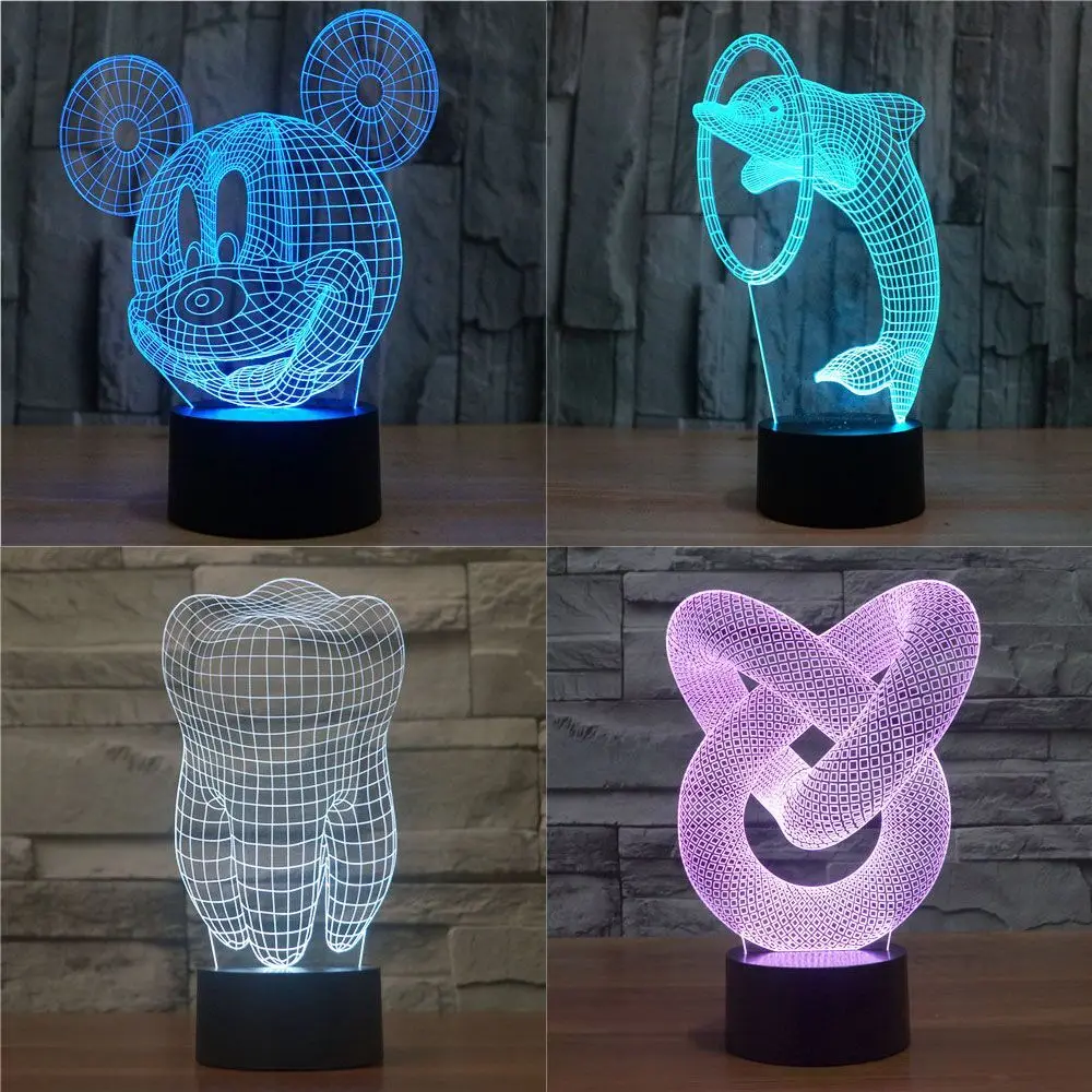 Современный 3D светодиодный светильник нового поколения FS 2876 настольный или