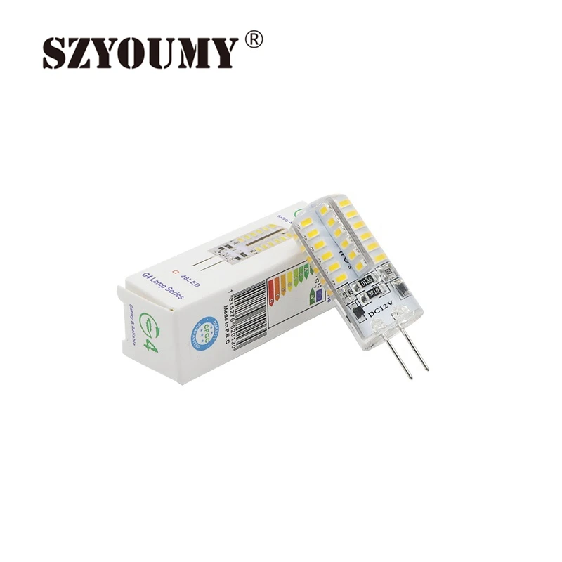 SZYOUMY G4 Базовая 48 Светодиодный ная лампа высокой мощности SMD3014 DC 12V белый/теплый