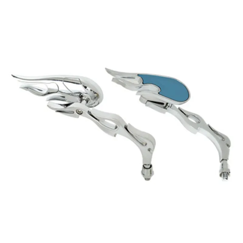 Мотоциклетное мини зеркало заднего вида с эффектом пламени 8 мм 10 для Harley Dyna Honda