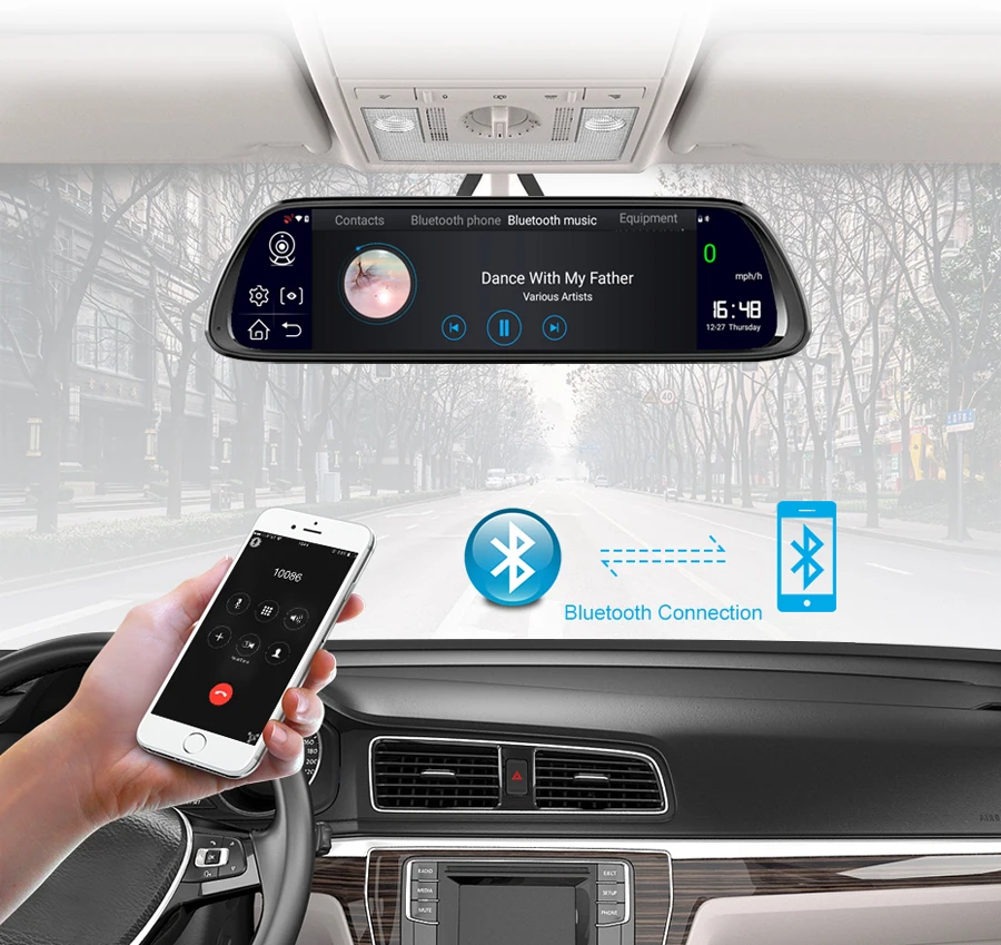 WHEXUNE Автомобильный видеорегистратор 4G Android 8,1 ADAS с зеркальным приводом dvr gps навигатор Авто FHD 1080P wifi видео регистратор