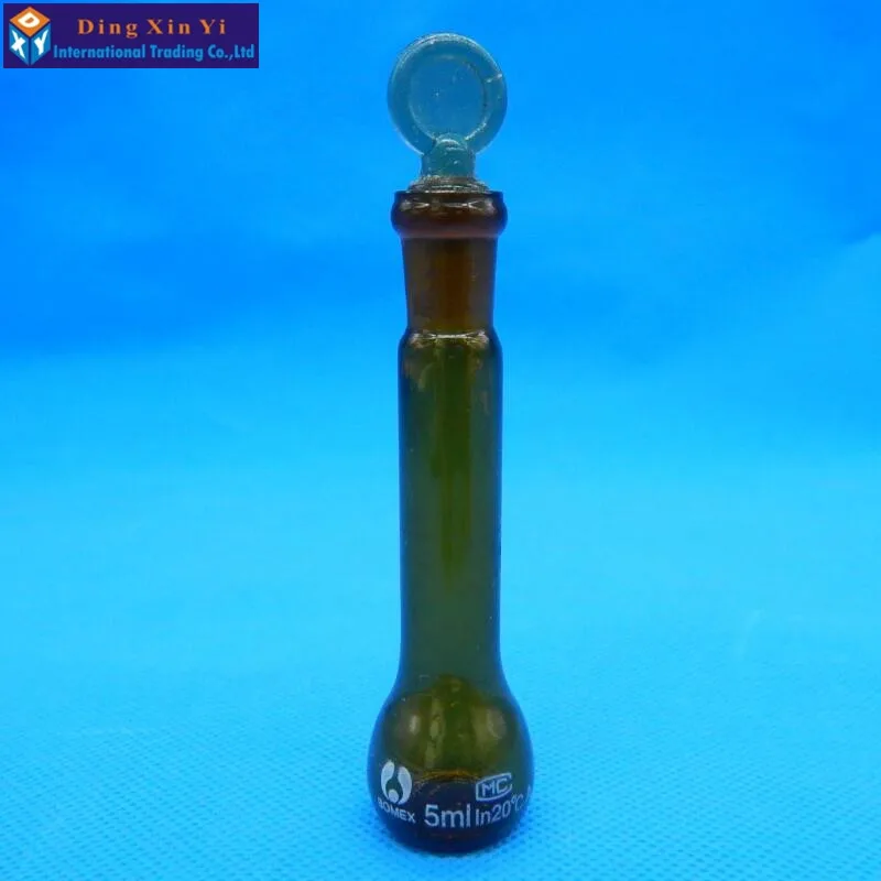 

5ml brown glass flask volumetric flint glass flask volumetric Laboratory brown volumetric flask