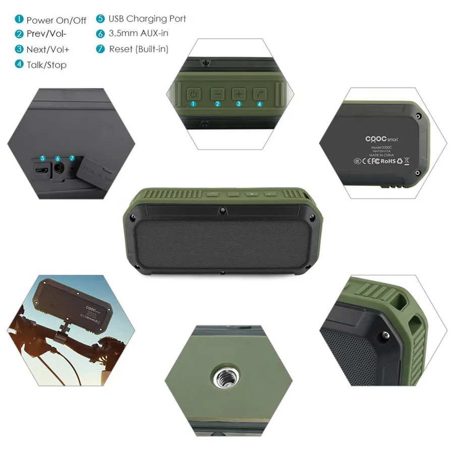 CRDC динамик Bluetooth 4 0 Портативный Беспроводной мини звука Колонка три проверки