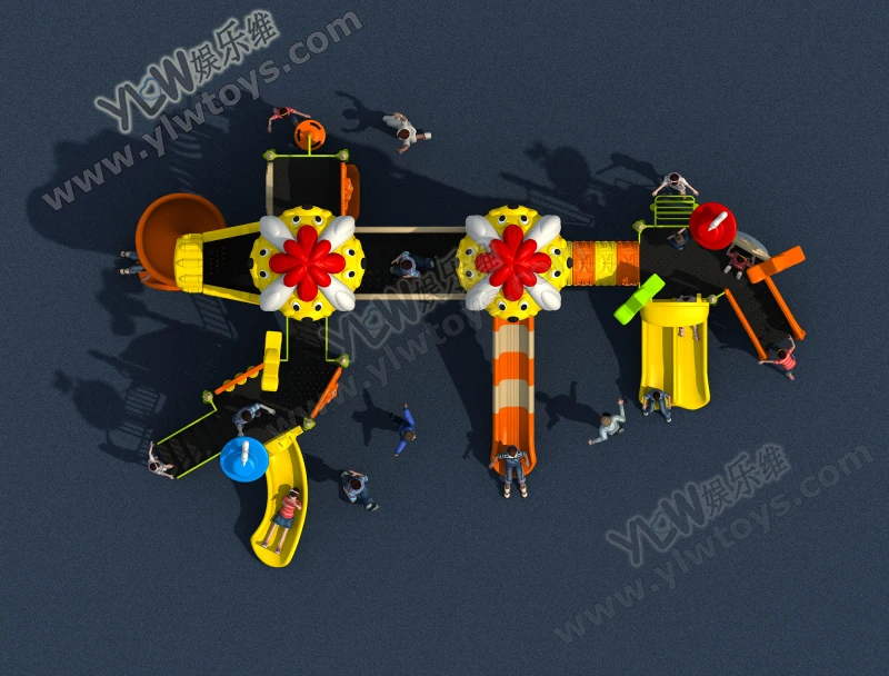 CE/TUV/SGS развлекательная уличная игровая площадка для парков пластиковая детей
