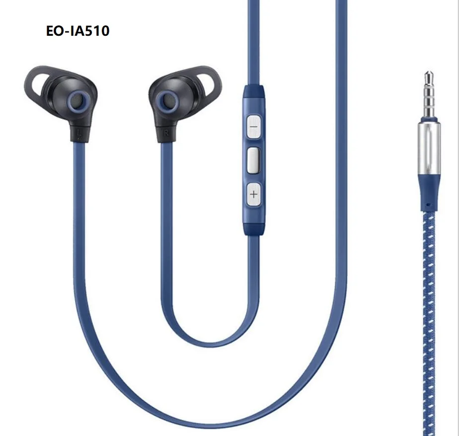 blue 10 шт./лот наушники, новинка EO-IA510 наушники с микрофоном 3,5 мм в уши Проводные оригинальные наушники для samsung Galaxy S8 S9 S9 Plus - Цвет: blue