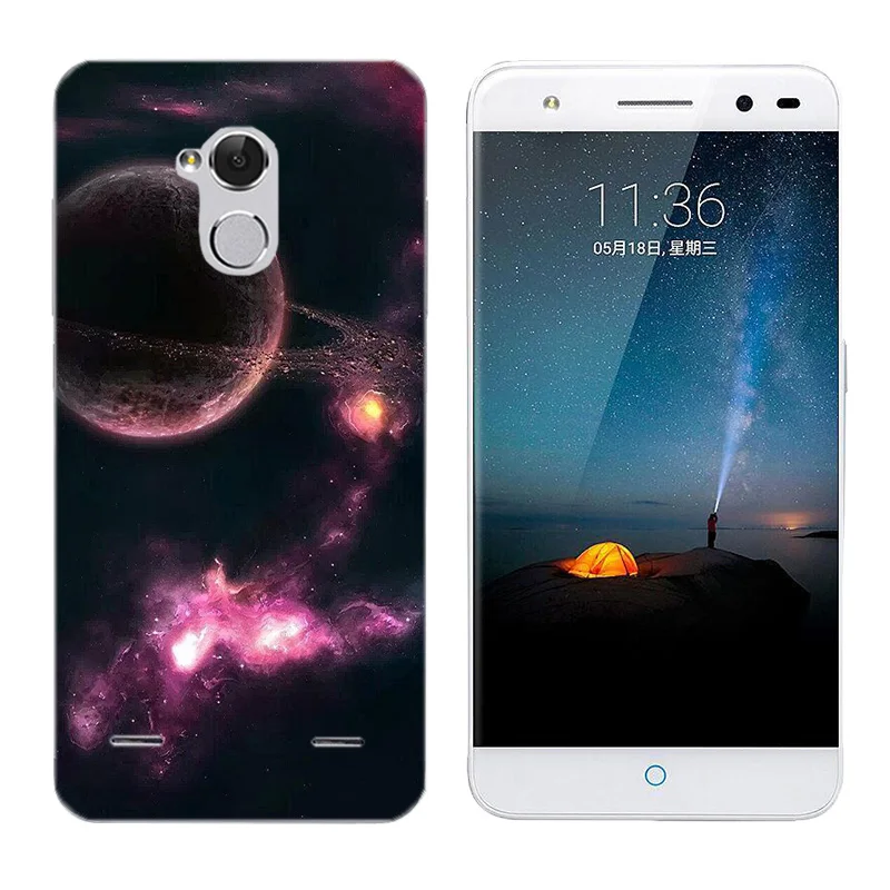 5.0&quot for ZTE Blade BA2 V7 Lite Back Cover Soft Silicone Phone Case Triangle Printing V7Lite Coque Capa |