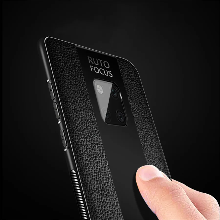 Cover PU Leather cases For Huawei Mate 20 Case for mate 20x Glass Phone huawei Pro TPU Soft Border |
