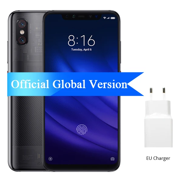 Transparent Titanium Глобальная версия, Xiaomi Mi 8 Pro 8 Гб Оперативная память 128 Гб Встроенная память Смартфон Snapdragon 845 6,2" экран отпечатков пальцев распознавания лиц и NFC - Цвет: Transparent Titanium