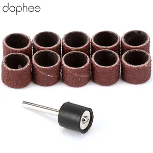 Аксессуары dophee Dremel, зернистость 12,5 мм, шлифовальные ленты 80 # + шлифовальный барабан 3,17 мм, роторные сверла для ногтей, электрические инструменты 10s