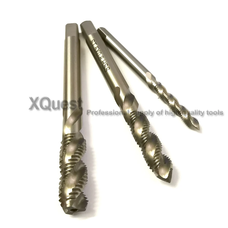 XQuest HSS ST Screw Thread Insert Spiral Flute Tap M2 M2.5 M3 M4 M5 M6 M8 Machine STI Spiral Taps M10 M12 M14 M16 M18 M20