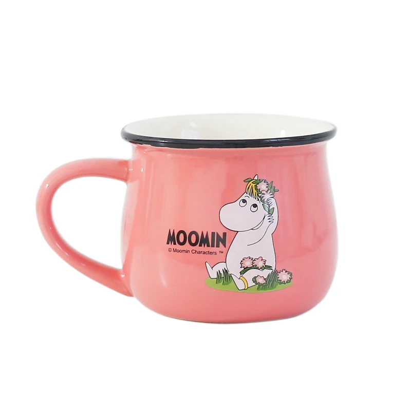 pink mug Розовый мультфильм Бегемот Муми-Тролль керамическая большая чашка для живота прекрасная Фея Мумин норки чашки и кружки для воды Детский подарок - Цвет: pink mug