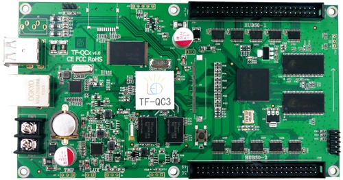 

free shipping Asynchronous full-color control card TF-QC3 with hub75 board LED display full color grayscale video card