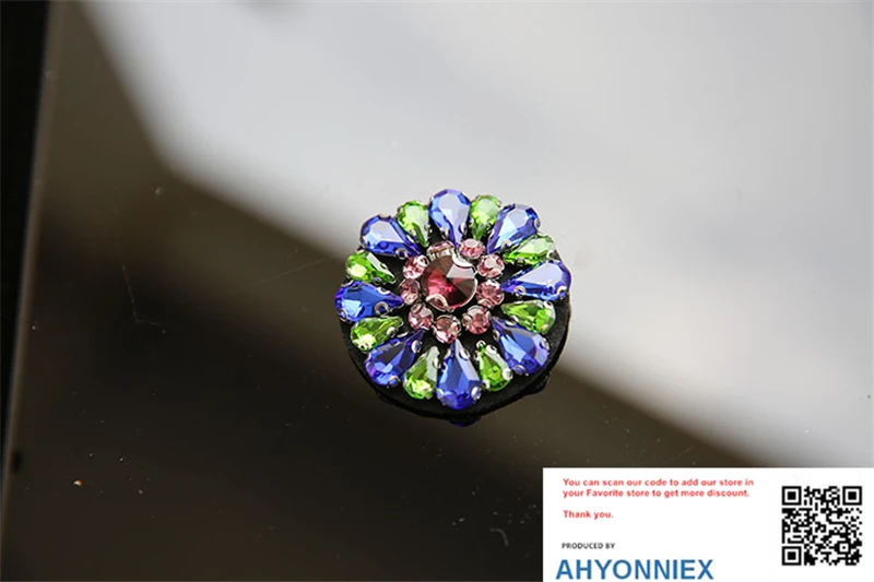 AHYONNIEX 1 шт. бусины ручной работы стеклянные в форме банта цветы нашивки Пришивные