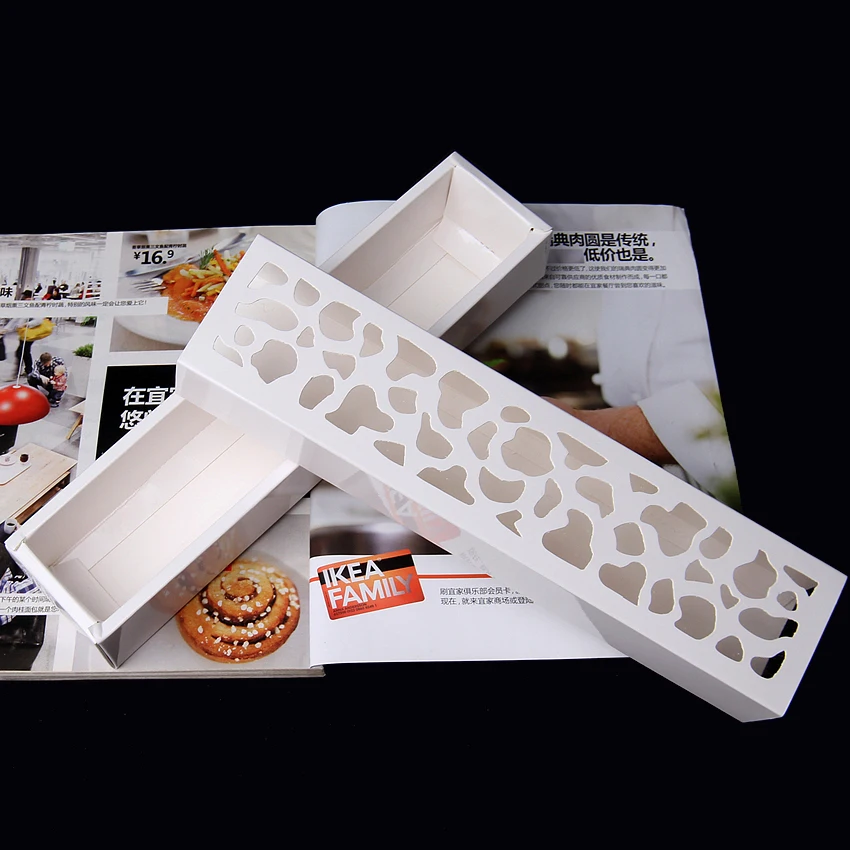 Белая бумажная коробка макарон без прорези упаковка для в западном стиле