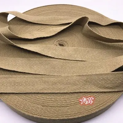 12 Khaki 3/8 ''10 мм 20 мм хлопковая лента Hserringbone лента для волос бант вечерние Рождественские Свадебные украшения Швейное Ремесло «сделай сам» 5 метров - Цвет: 12 Khaki