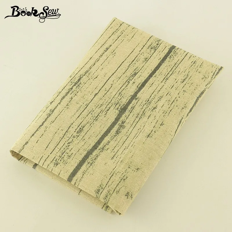 Хлопчатобумажная льняная ткань Booksew для кукол бежевая линия тканевая занавесок