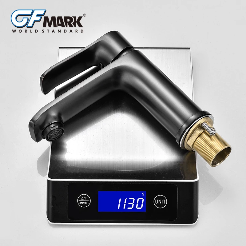 GFmark латунный Смеситель для раковины классический черный смеситель