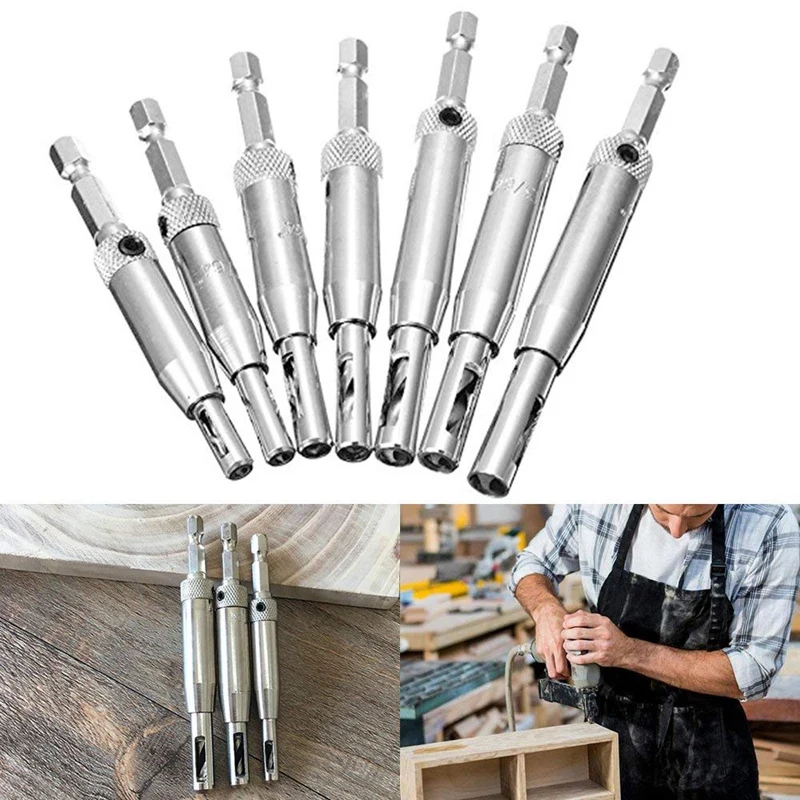 Deburring External Chamfer Tool Center Drill Bit Set Self Centering Hinge Tapper Core Hole Puncher Woodworking Cabinet Do | Инструменты